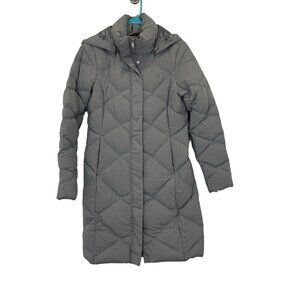 North Face Quilted Maxi Coat Size small Grey